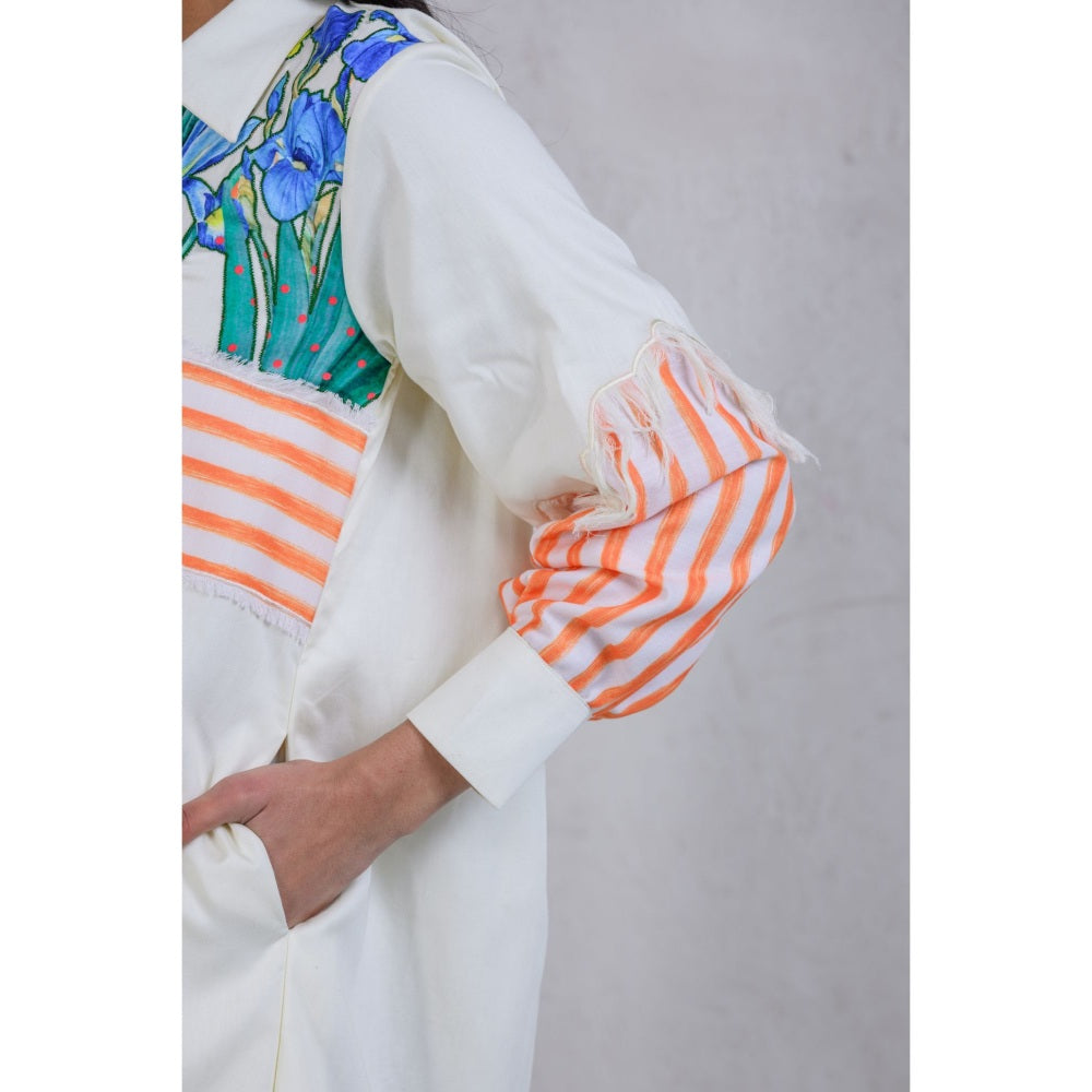 The Dramebaaz Company Floral Rhapsody Shirt Dress