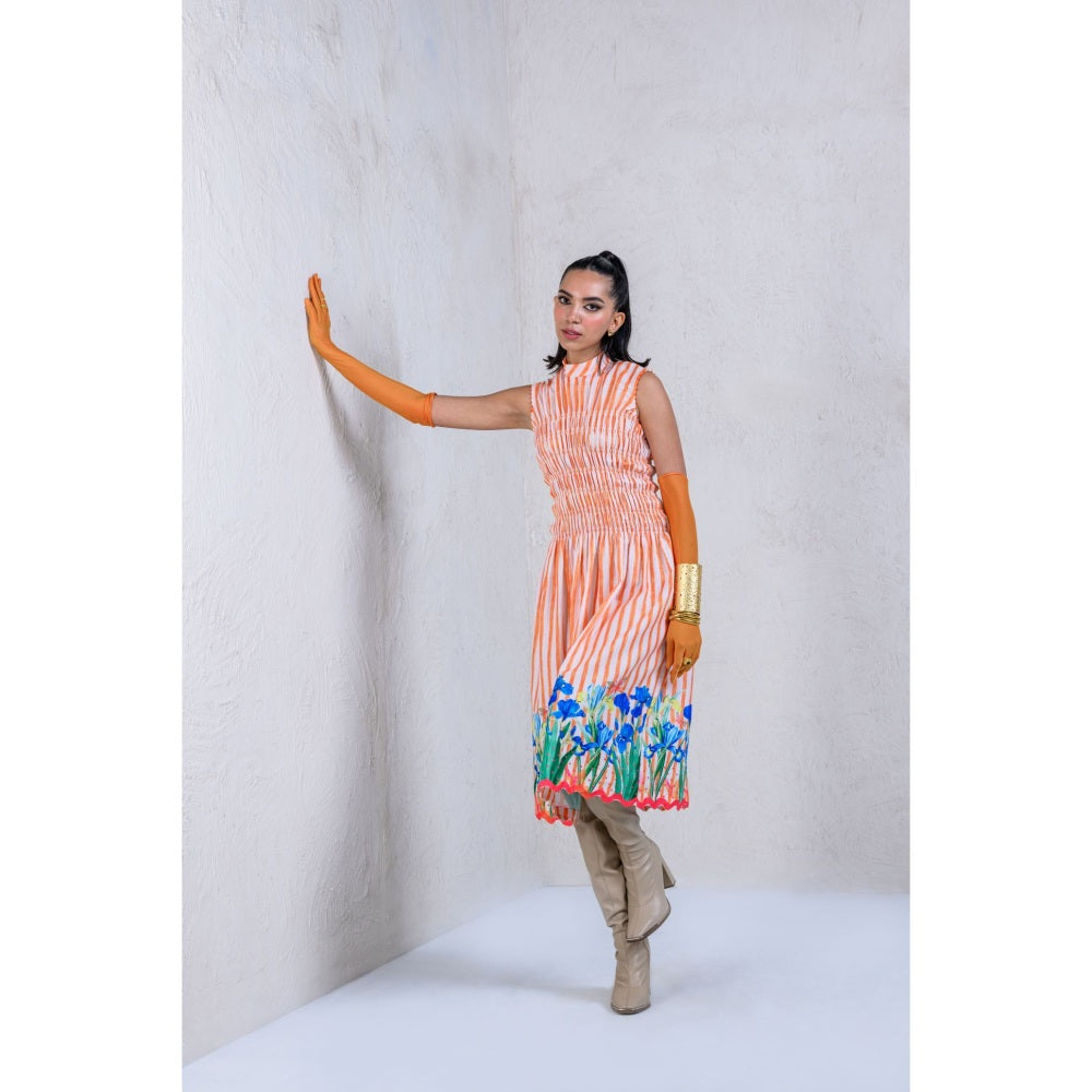 The Dramebaaz Company Bloombells Smocked Dress