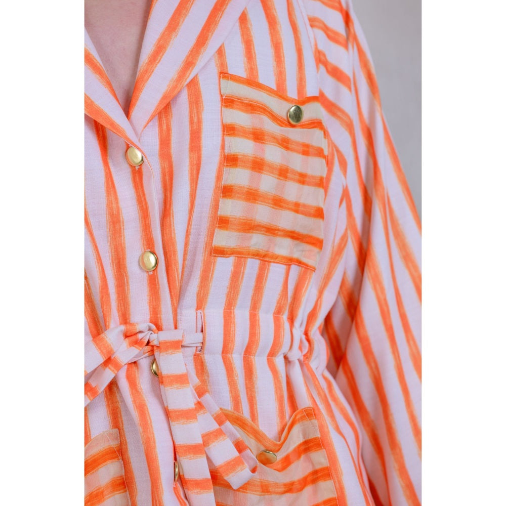 The Dramebaaz Company Collar Neck Meadow Co-Ord (Set of 2)