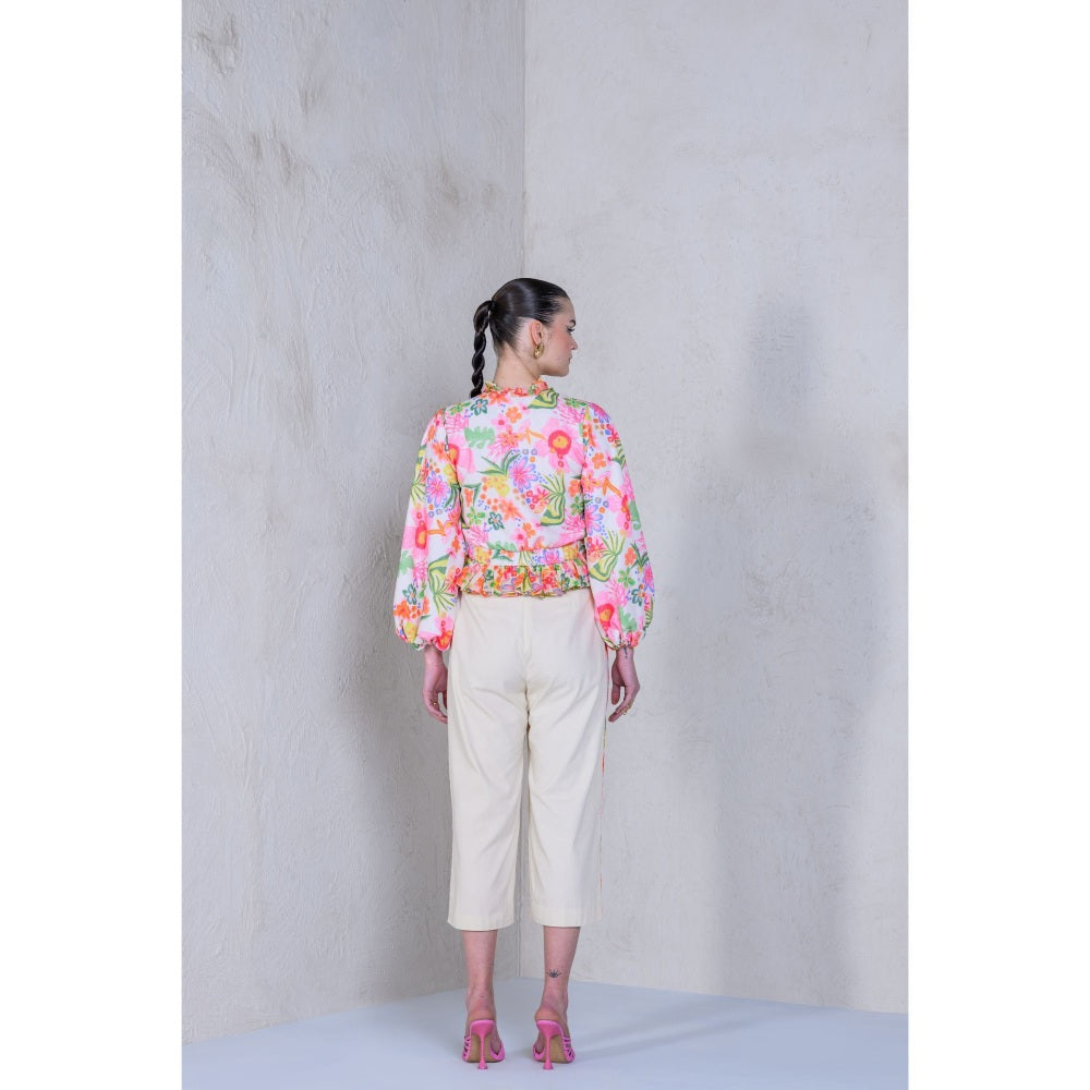 The Dramebaaz Company Floral Printed Fiesta Top