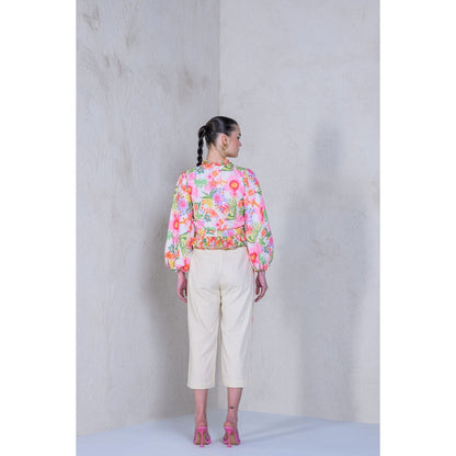 The Dramebaaz Company Floral Printed Fiesta Top