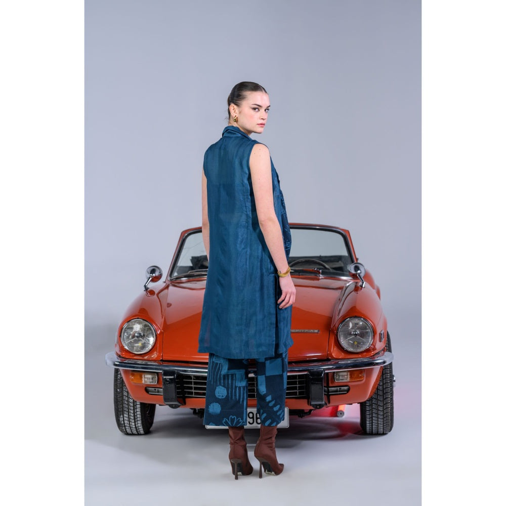 The Dramebaaz Company Nebula Organza Pant with Jacket and Bustier (Set of 3)