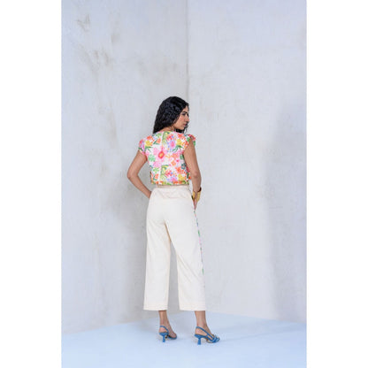 The Dramebaaz Company Fairy Floss Pant with Crop Top (Set of 2)