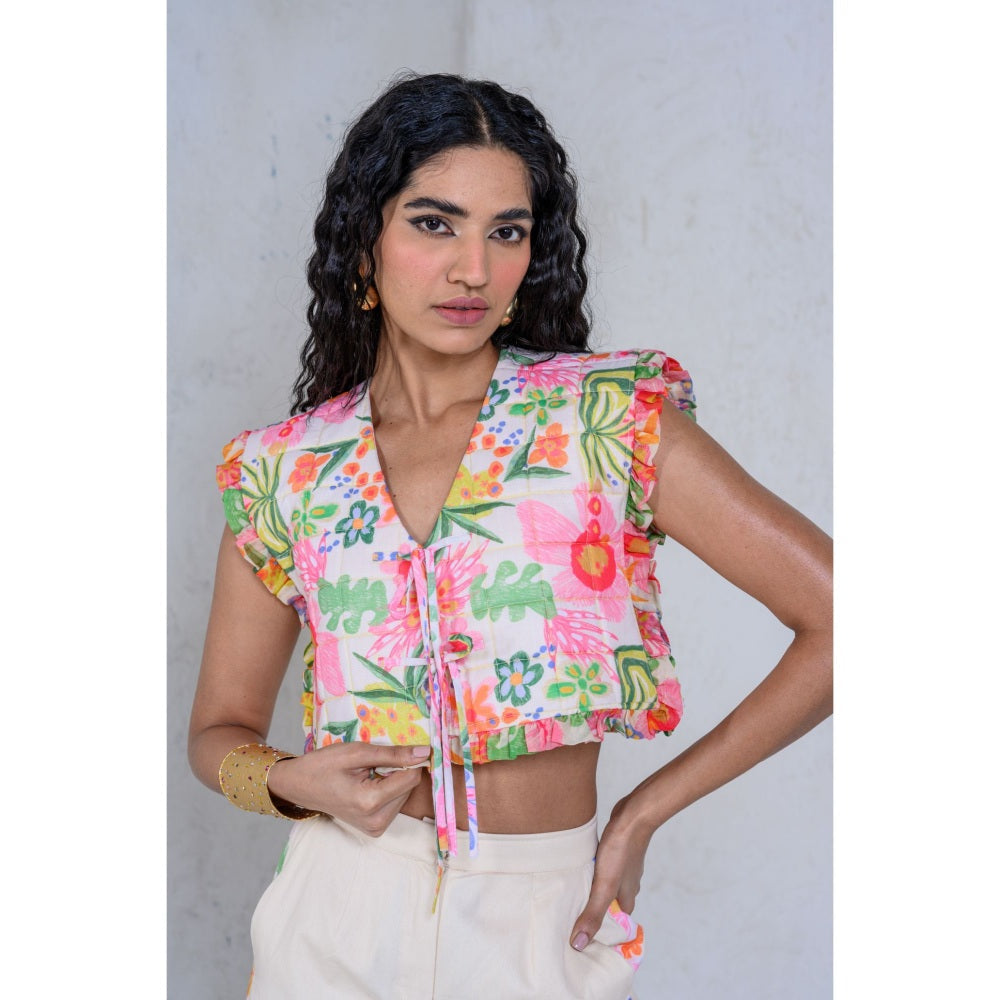 The Dramebaaz Company Fairy Floss Pant with Crop Top (Set of 2)