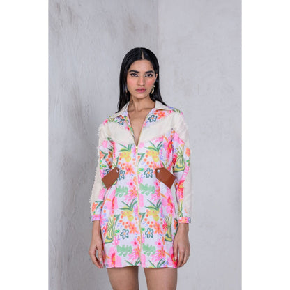 The Dramebaaz Company Petunia Power Shirt Dress