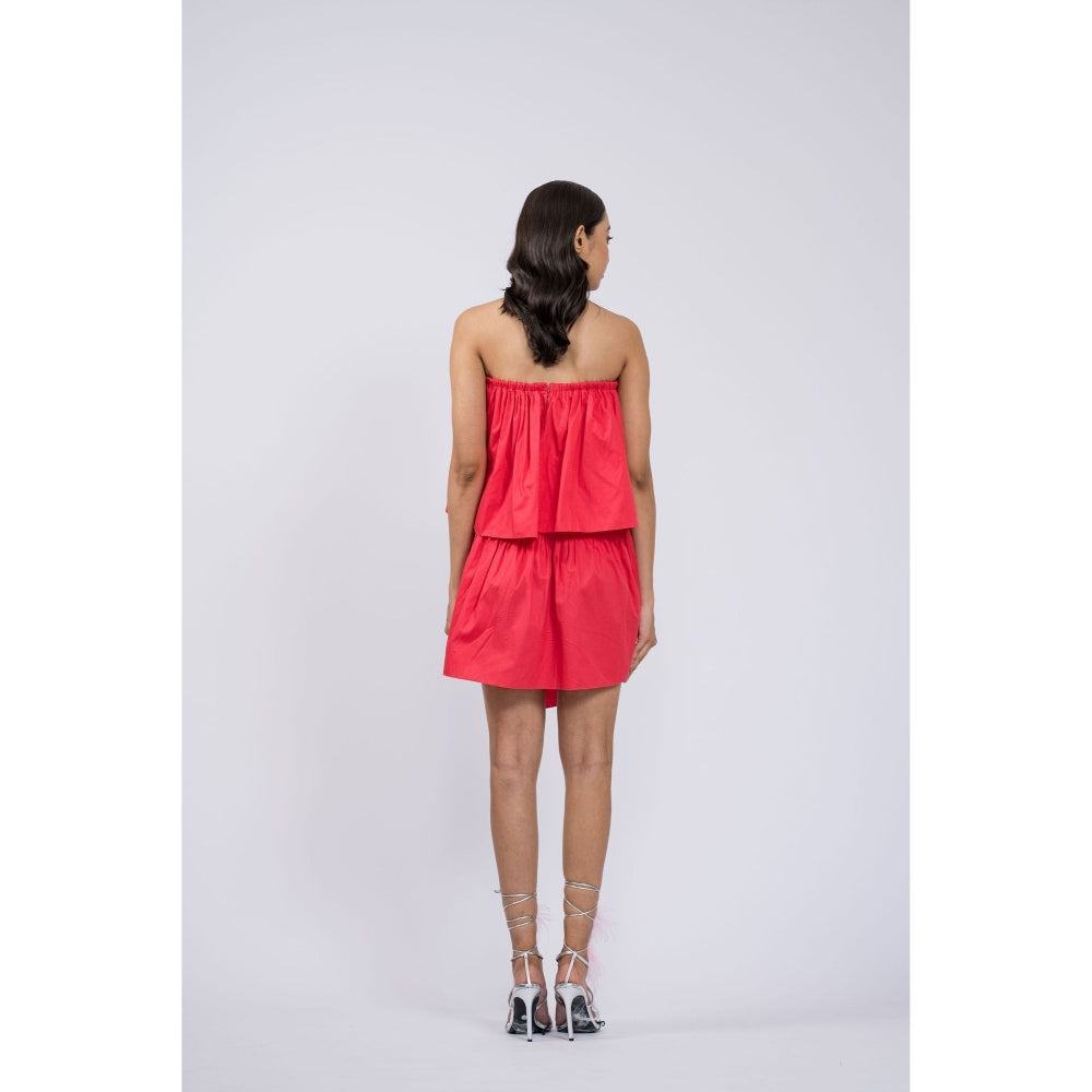 The Dramebaaz Company Pink Punch Tier Dress