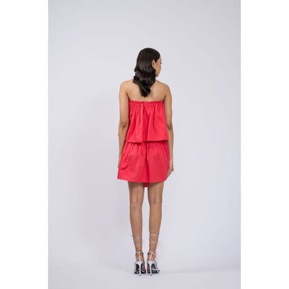 The Dramebaaz Company Pink Punch Tier Dress