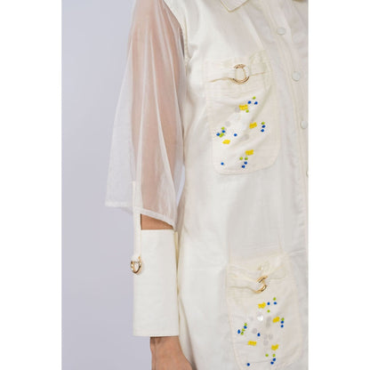 The Dramebaaz Company Pearls Of Darcy Shirt Dress