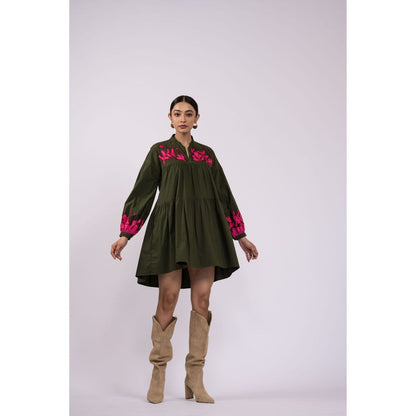 The Dramebaaz Company Whispering Breeze Tier Dress