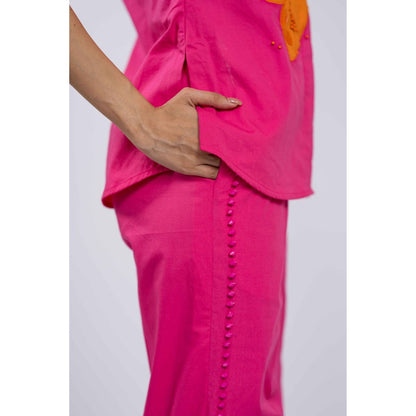 The Dramebaaz Company Blossom Haze Embellished Co-Ord (Set of 2)