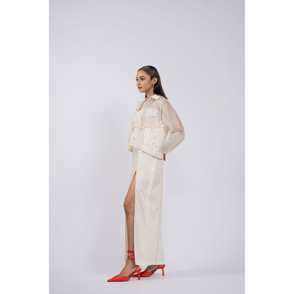 The Dramebaaz Company White Brie Jacket