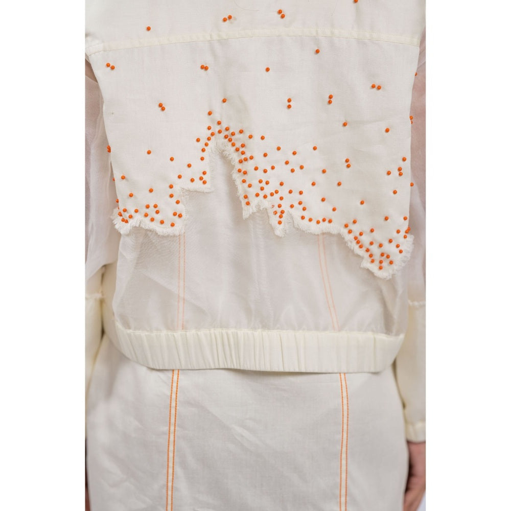 The Dramebaaz Company White Brie Jacket