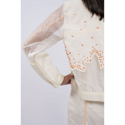 The Dramebaaz Company White Brie Jacket