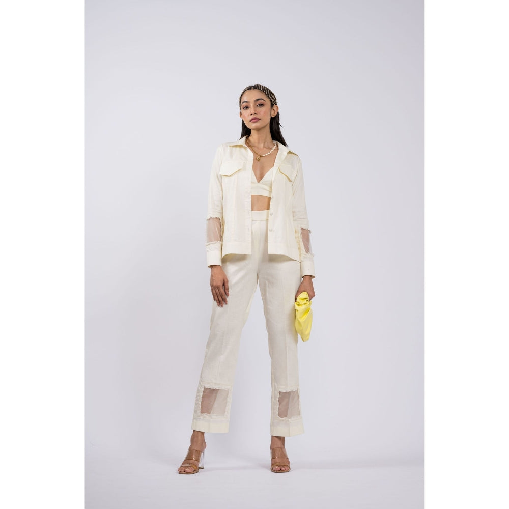 The Dramebaaz Company Pee-A-Boo Embellished Co-Ord (Set of 3)