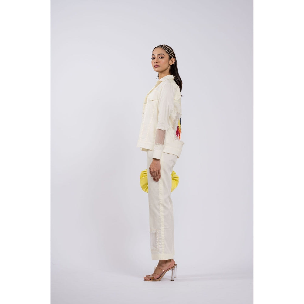 The Dramebaaz Company Pee-A-Boo Embellished Co-Ord (Set of 3)