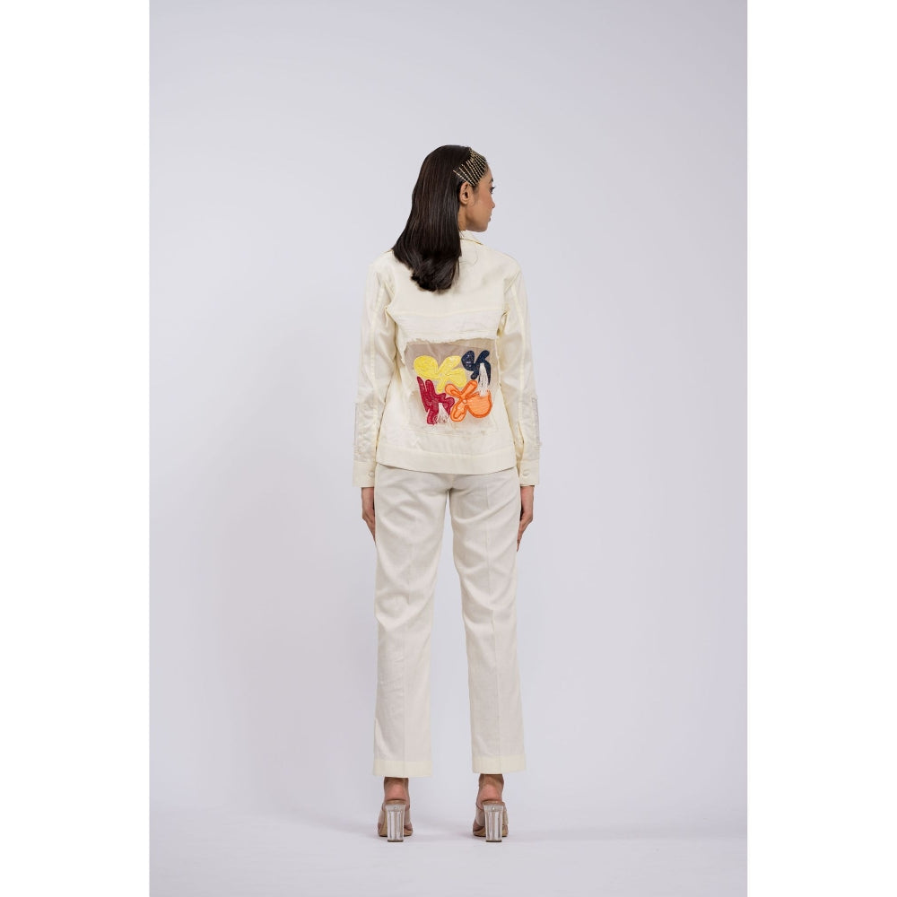 The Dramebaaz Company Pee-A-Boo Embellished Co-Ord (Set of 3)