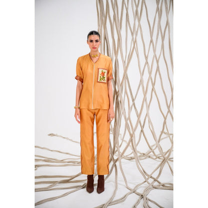 The Dramebaaz Company Mustard Rustique Pant