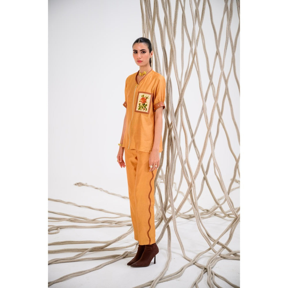 The Dramebaaz Company Mustard Rustique Pant
