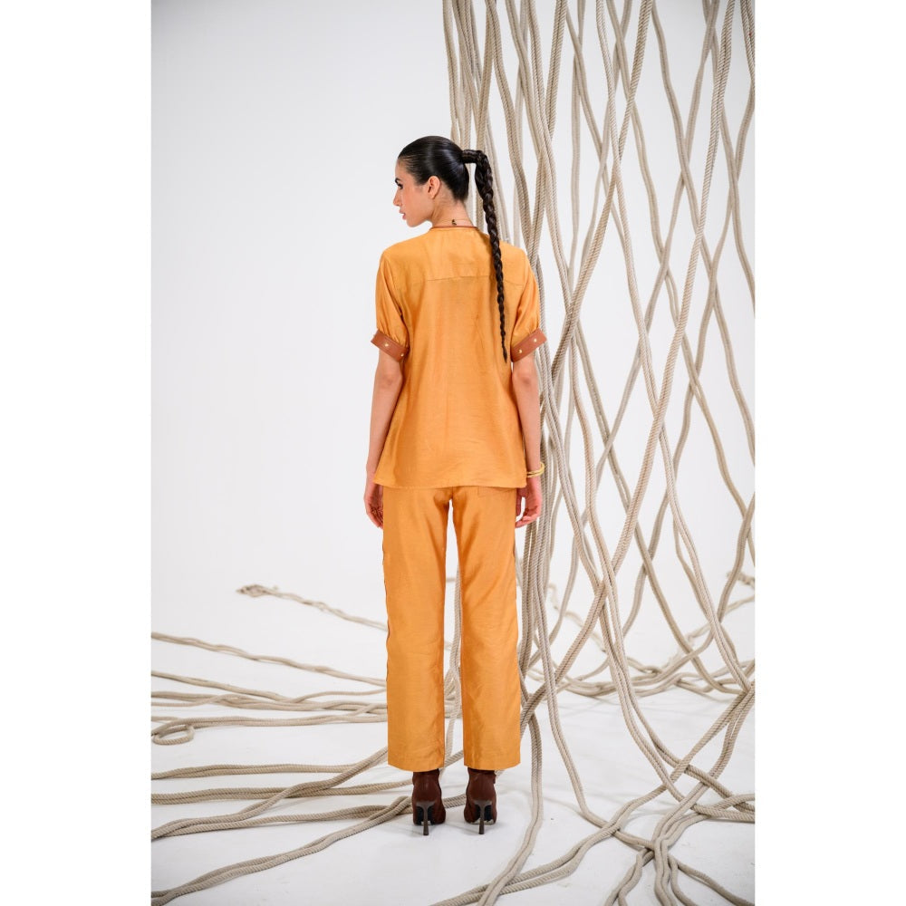 The Dramebaaz Company Mustard Rustique Pant