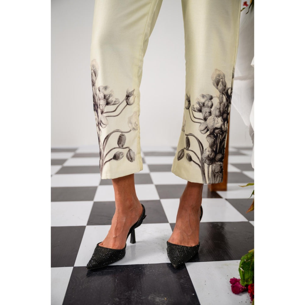 The Dramebaaz Company Amour Floral Print Shirt and Pant (Set of 2)