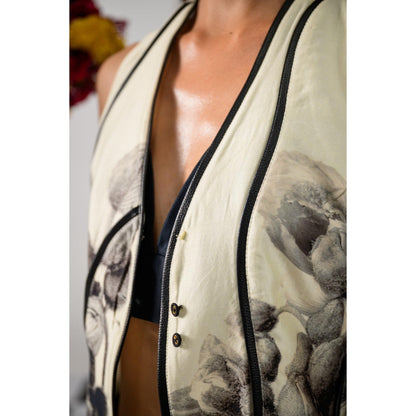 The Dramebaaz Company Ivory Whisper Waistcoat