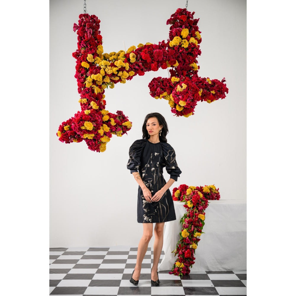 The Dramebaaz Company Queen Of Midnight Lbd Printed Dress