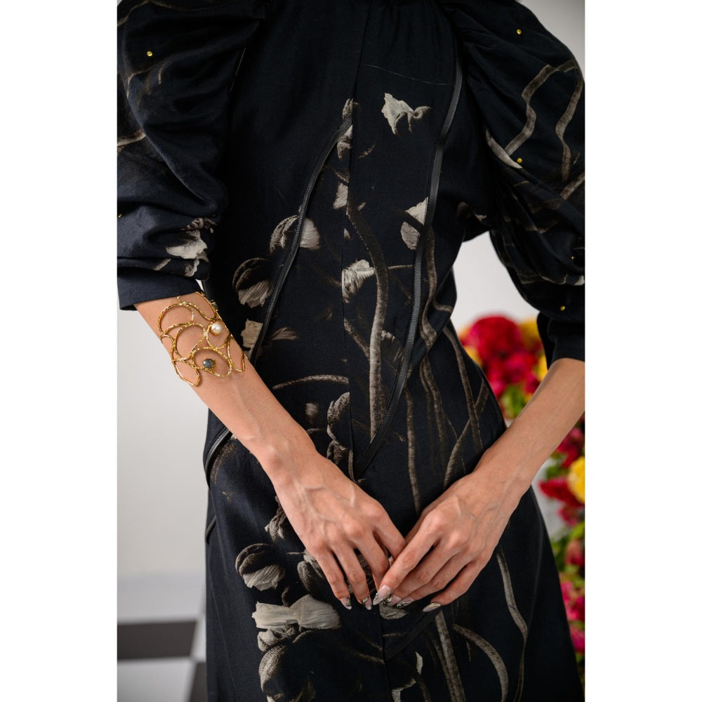 The Dramebaaz Company Queen Of Midnight Lbd Printed Dress