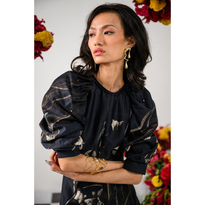 The Dramebaaz Company Queen Of Midnight Lbd Printed Dress