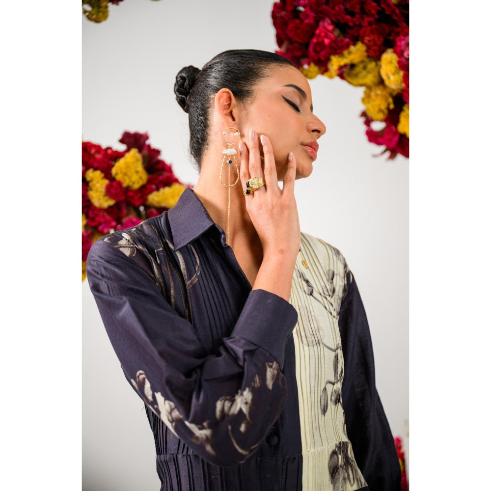 The Dramebaaz Company Antique Bloom Printed Shirt Dress