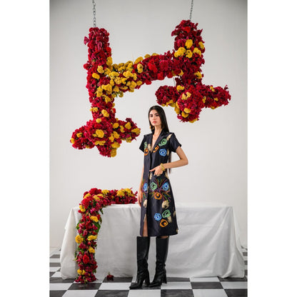 The Dramebaaz Company Aurora Trench Embellished Dress