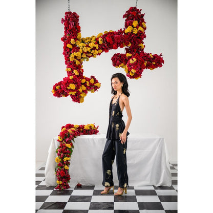 The Dramebaaz Company Shadow Queen Printed Top and Pant (Set of 2)