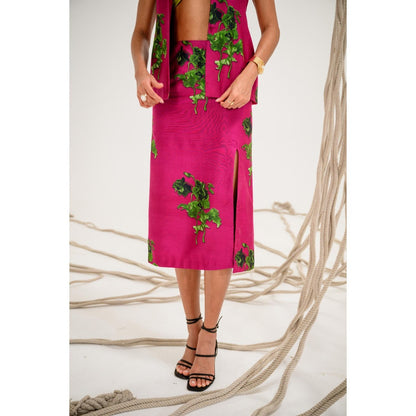 The Dramebaaz Company Dynamic Ruby Printed Blazer and Skirt (Set of 2)