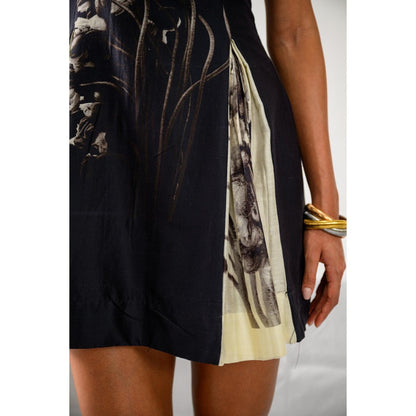 The Dramebaaz Company Retro Rose Floral Printed Mini Dress