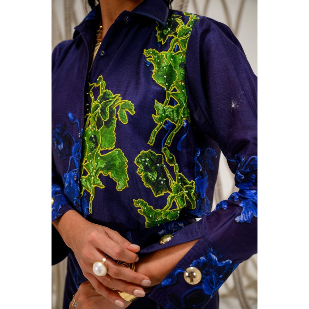 The Dramebaaz Company Twilight Reef Printed Shirt and Skirt (Set of 2)