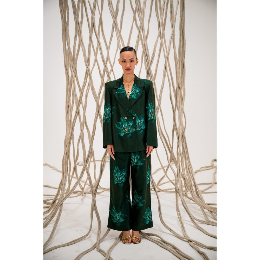 The Dramebaaz Company Lushmore Floral Print Blazer and Pant (Set of 2)