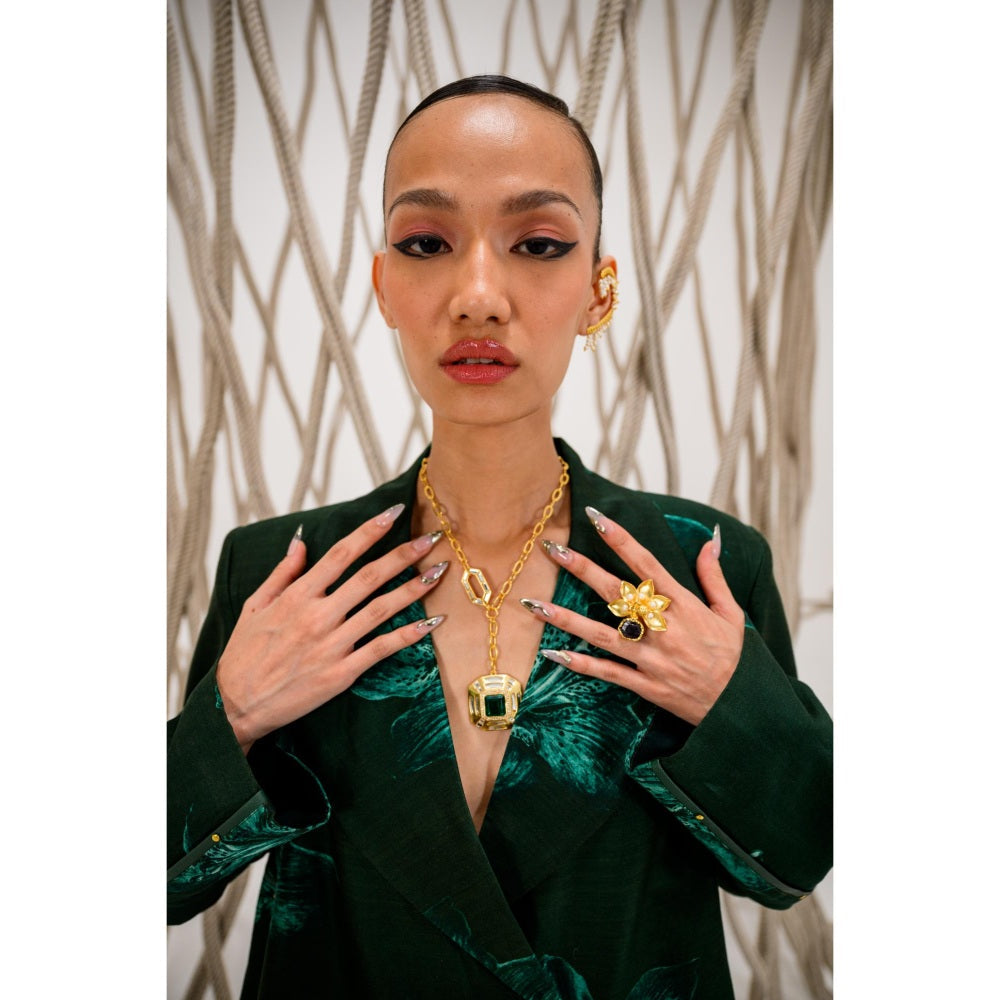 The Dramebaaz Company Lushmore Floral Print Blazer and Pant (Set of 2)