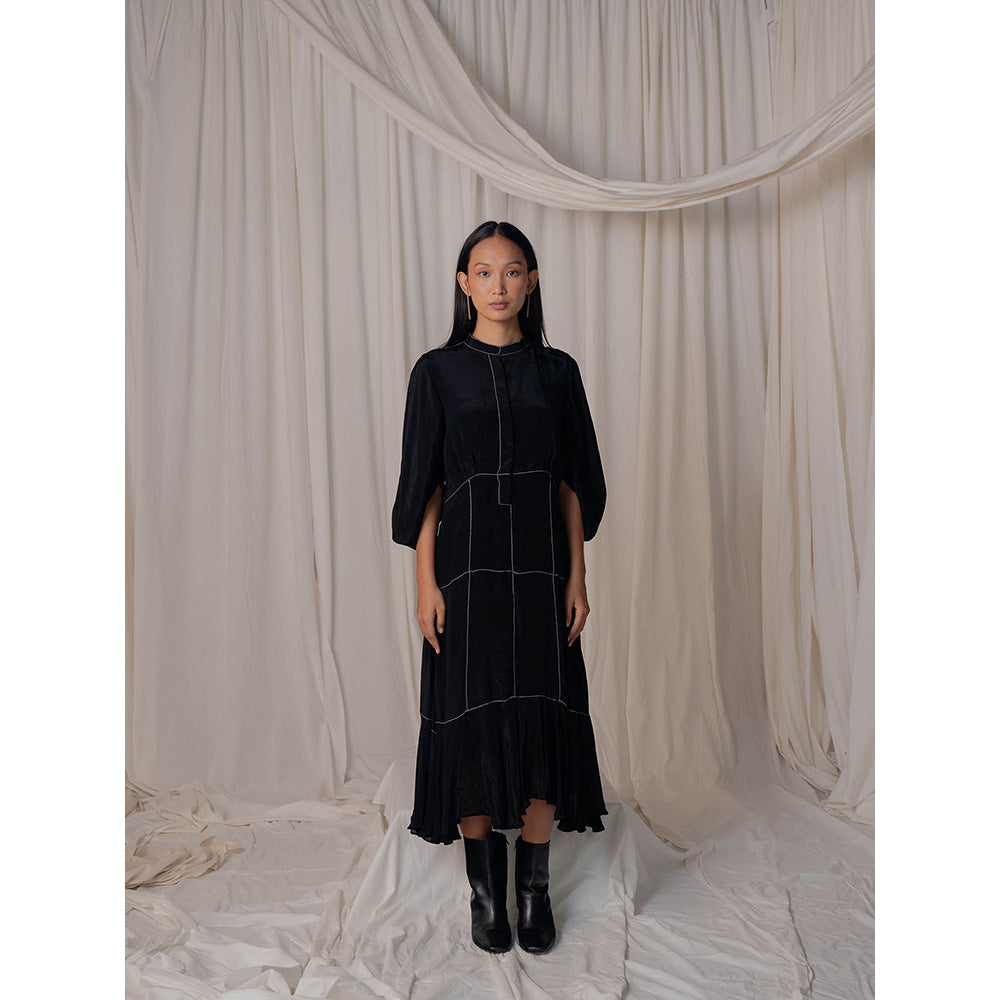 The Burnt Toast Black Stitch Dress