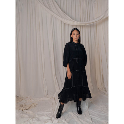 The Burnt Toast Black Stitch Dress