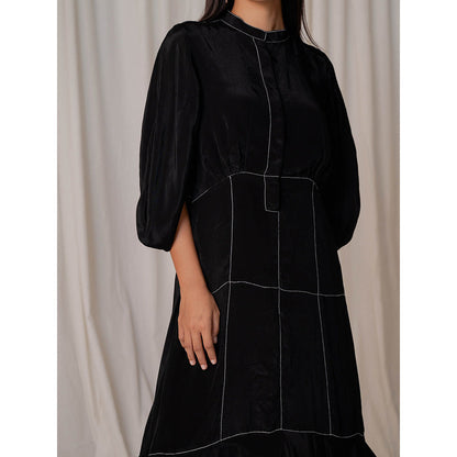 The Burnt Toast Black Stitch Dress