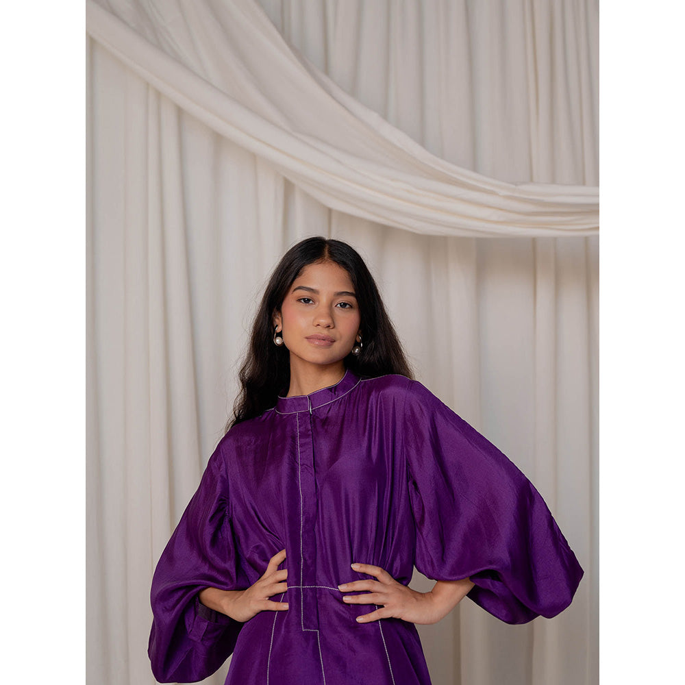 The Burnt Toast Purple Stitch Dress