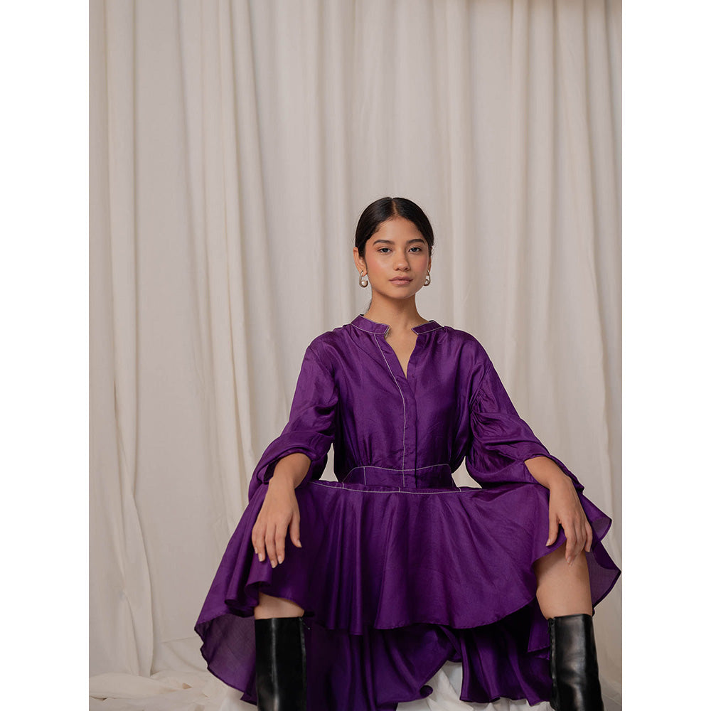 The Burnt Toast Purple Stitch Dress