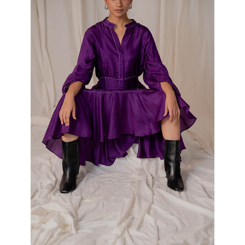 The Burnt Toast Purple Stitch Dress