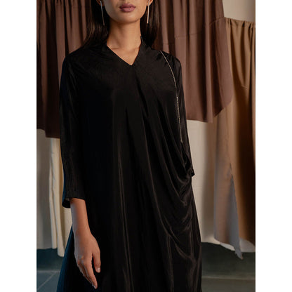 The Burnt Toast Black Midi Dress