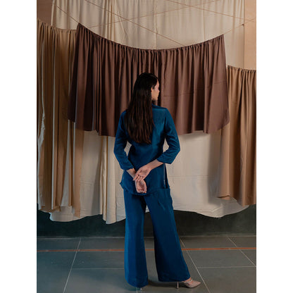 The Burnt Toast Teal Criss Cross Sleeve Top