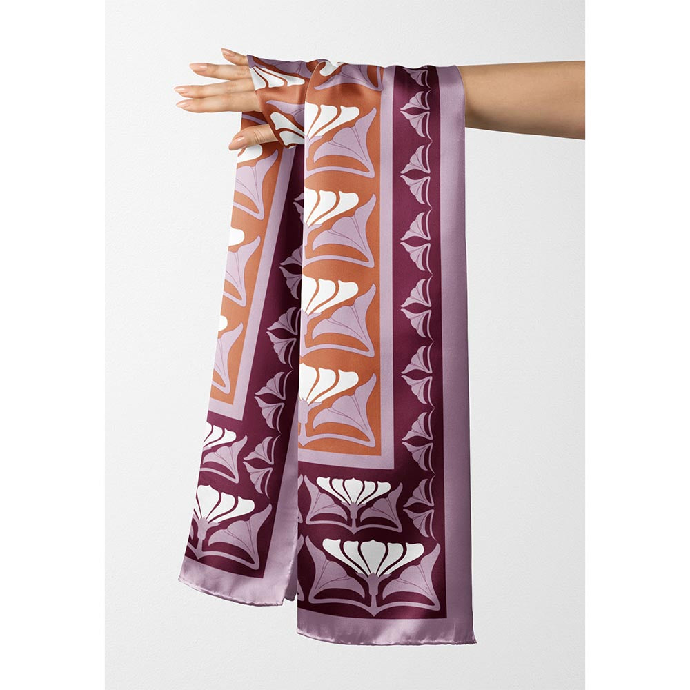 Thee Modern Roots Women Organic Opulence Silk Stole Burgundy