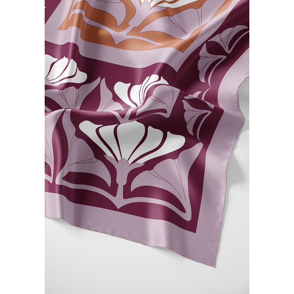 Thee Modern Roots Women Organic Opulence Silk Stole Burgundy