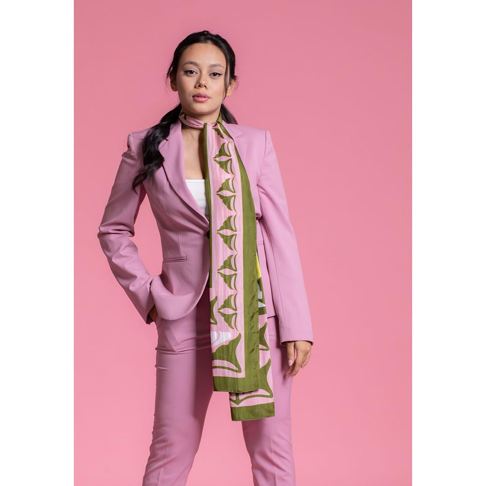 Thee Modern Roots Women Floral Fantasy Silk Stole Pink