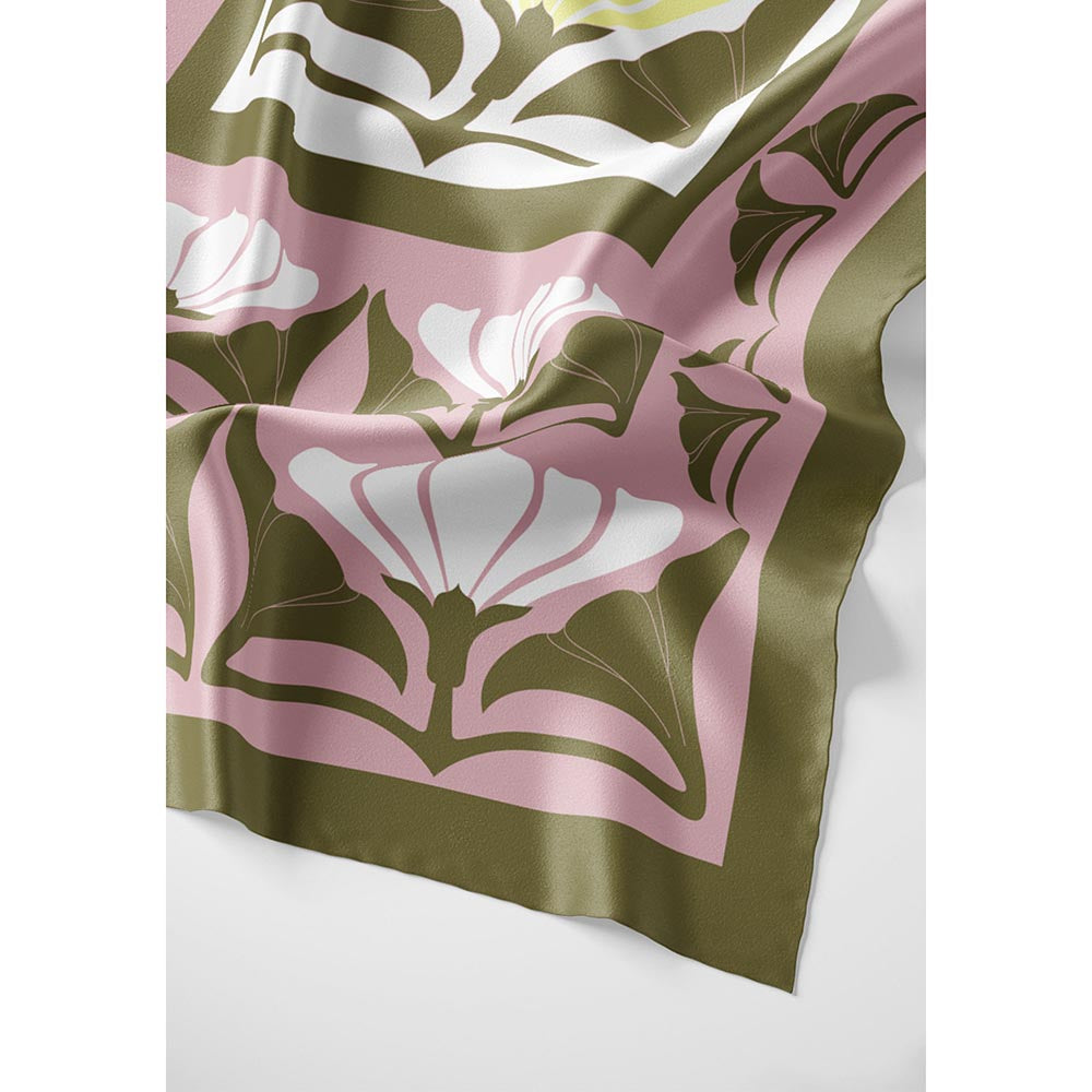 Thee Modern Roots Women Floral Fantasy Silk Stole Pink