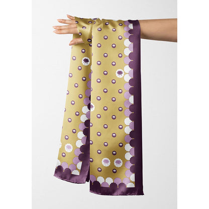 Thee Modern Roots Women The Lotus Pond Silk Stole Mustard