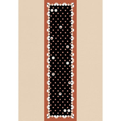 Thee Modern Roots Women Lotus Lagoon Silk Stole Black